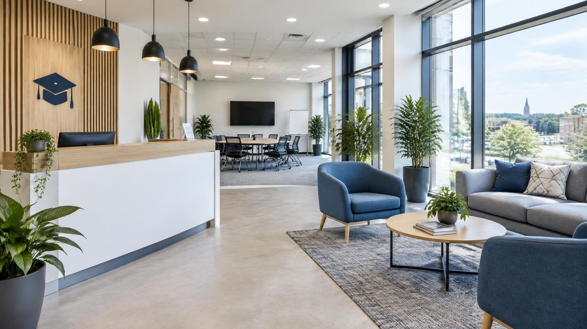 Bright modern office interior